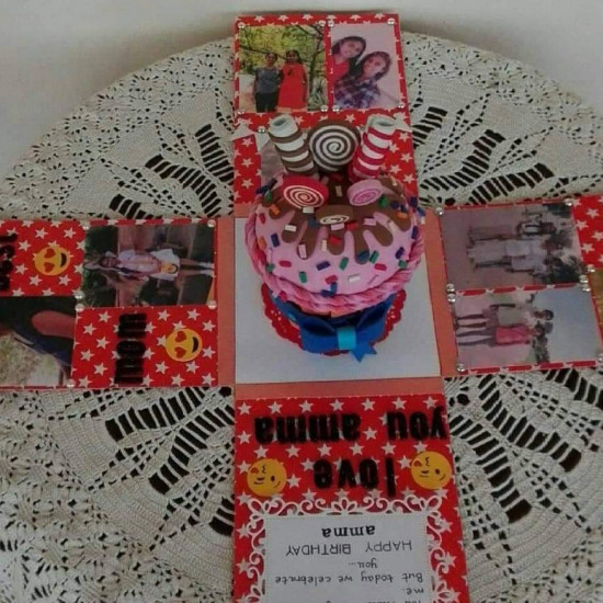 Explosion  box with 3D cake
