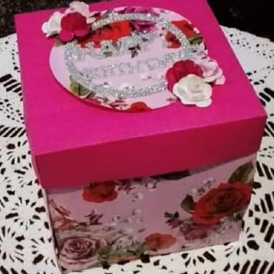 Explosion  box with 3D cake
