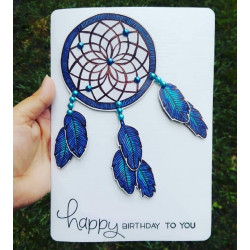 Dream catcher theme card with image