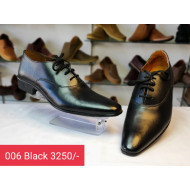 Handmade Genuine leather Shoes - 006 Black