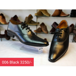 Handmade Genuine leather Shoes - 006 Black