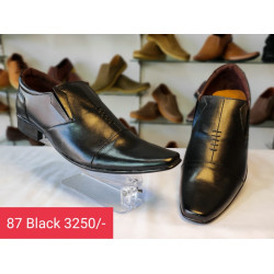 Handmade Genuine leather Shoes - 87 Black