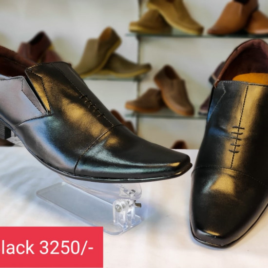 Handmade Genuine leather Shoes - 87 Black