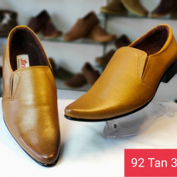 Handmade Genuine leather Shoes - 92 Tan