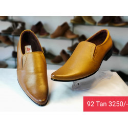 Handmade Genuine leather Shoes - 92 Tan
