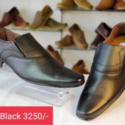 Handmade Genuine leather Shoes -116 Black