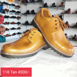 Handmade Genuine leather Shoes - 118 Tan