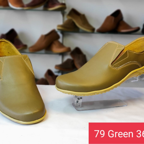 Handmade Genuine leather Shoes - 79 Green