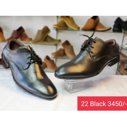 Handmade Genuine leather Shoes - 22 Black