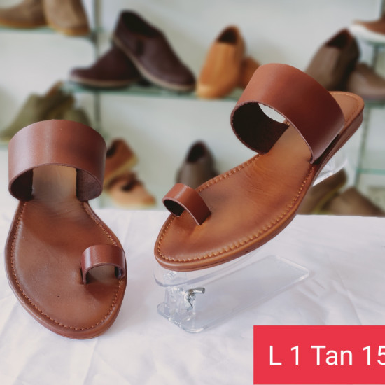 Handmade Genuine leather Shoes - L 1 Tan
