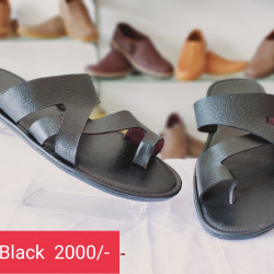 Handmade Genuine leather Shoes - S 4 Black