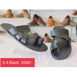 Handmade Genuine leather Shoes - S 4 Black