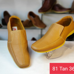 Handmade Genuine leather Shoes - 81 Tan