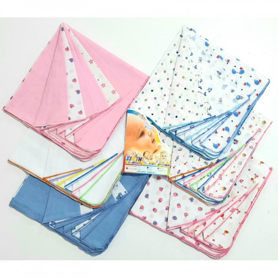 22" x 22" Single Layer Baby Nappy Set (6 pcs)