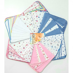 22" x 22" Double Layer Baby Nappy Set (6 pcs)