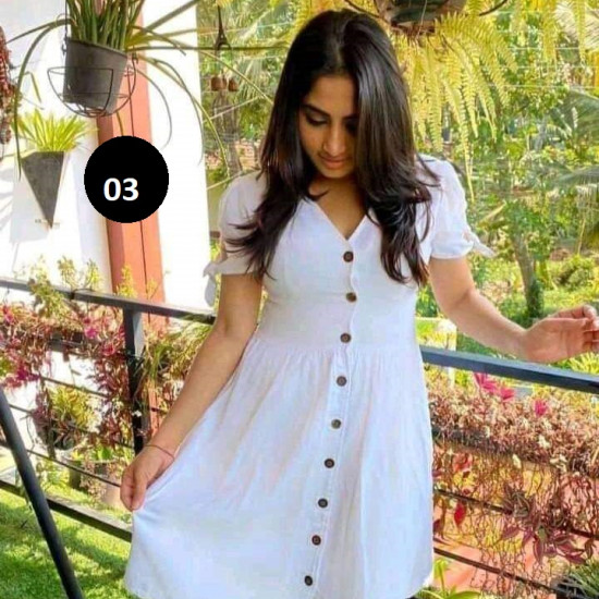 Front Button Long Dress