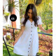 Front Button Long Dress