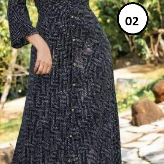 Front Button Long Dress