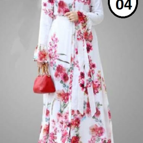 Front Button Long Dress
