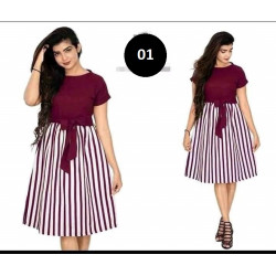 Line Printed Dress