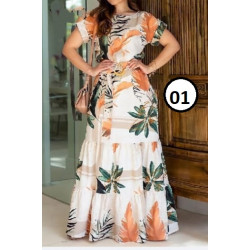 Long gather dress
