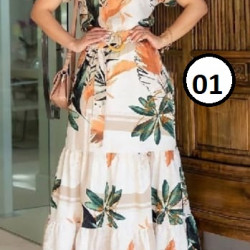 Long gather dress