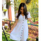 Front Button Long Dress