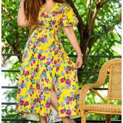 Side open dress