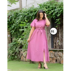 Side open dress