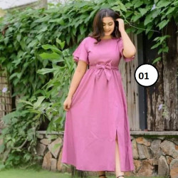 Side open dress