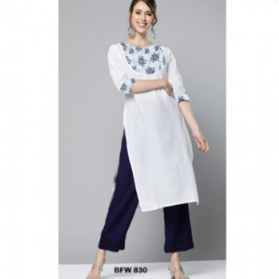 Women Fabulous White kurtis