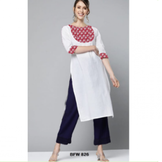Women Fabulous White kurtis