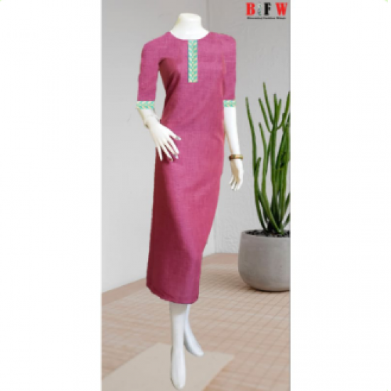 Women Green bordered Straight kurtis