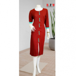 Women Mid Tringle design A Line kurtis