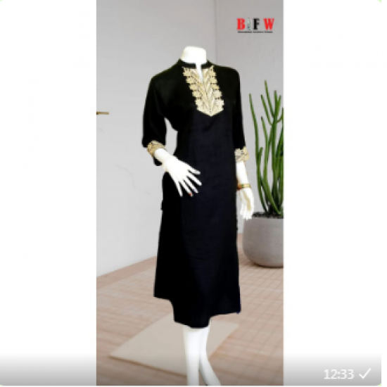 women Neck Gold Boardered kurtis women Neck Gold Boardered kurtis