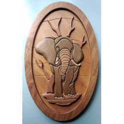 TUSK ELIPHANT WALL DECOR/S.JAYASINGHA WOOD CRAFT.
