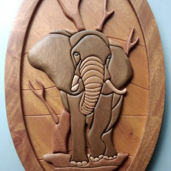 TUSK ELIPHANT WALL DECOR/S.JAYASINGHA WOOD CRAFT.