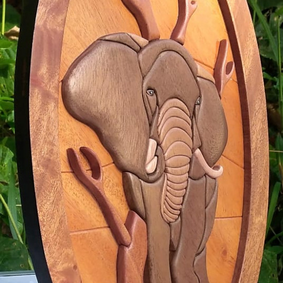 TUSK ELIPHANT WALL DECOR/S.JAYASINGHA WOOD CRAFT.