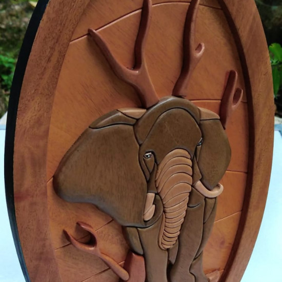 TUSK ELIPHANT WALL DECOR/S.JAYASINGHA WOOD CRAFT.