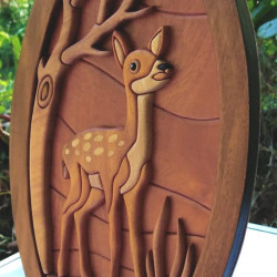 Spotted deer wall decor/S.JAYASINGHA WOOD CRAFT.