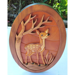 Spotted deer wall decor/S.JAYASINGHA WOOD CRAFT.