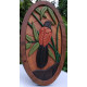 GREEN BILLED COUCAL WALL DECOR/S.JAYASINGHA WOOD C