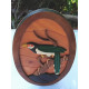 RED FACED MALKOHA WALL DECOR/S.JAYASINGHA WOOD CRA