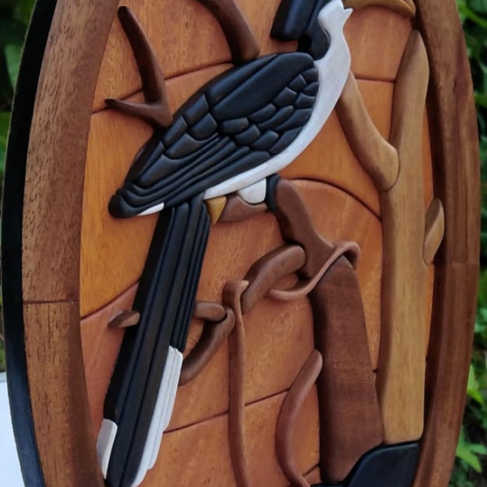 GREY HORNBIL WALL DECOR/S.JAYASINGHA WOOD CRAFT.