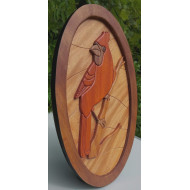 RED CARDINAL WALL DECOR/S.JAYASINGHA WOOD CRAFT.