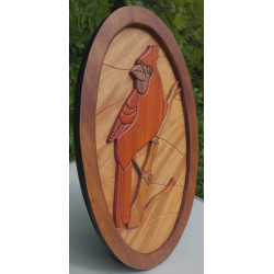 RED CARDINAL WALL DECOR/S.JAYASINGHA WOOD CRAFT.
