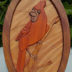 RED CARDINAL WALL DECOR/S.JAYASINGHA WOOD CRAFT.