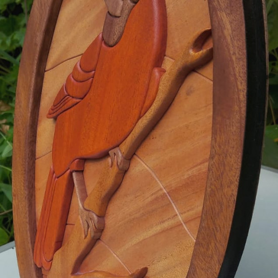 RED CARDINAL WALL DECOR/S.JAYASINGHA WOOD CRAFT. RED CARDINAL WALL DECOR/S.JAYASINGHA WOOD CRAFT.