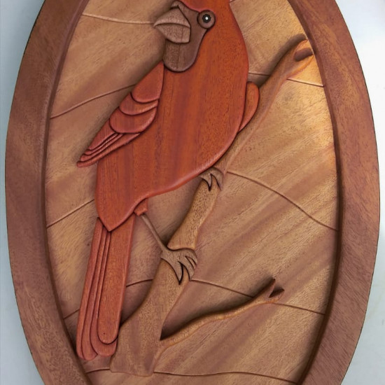 RED CARDINAL WALL DECOR/S.JAYASINGHA WOOD CRAFT. RED CARDINAL WALL DECOR/S.JAYASINGHA WOOD CRAFT.