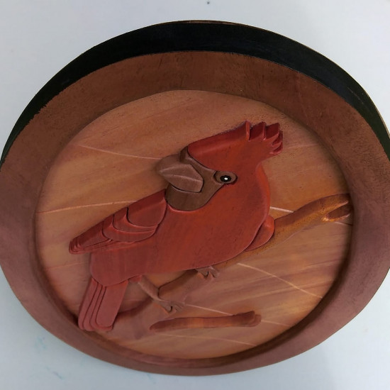 RED CARDINAL WALL DECOR/S.JAYASINGHA WOOD CRAFT. RED CARDINAL WALL DECOR/S.JAYASINGHA WOOD CRAFT.